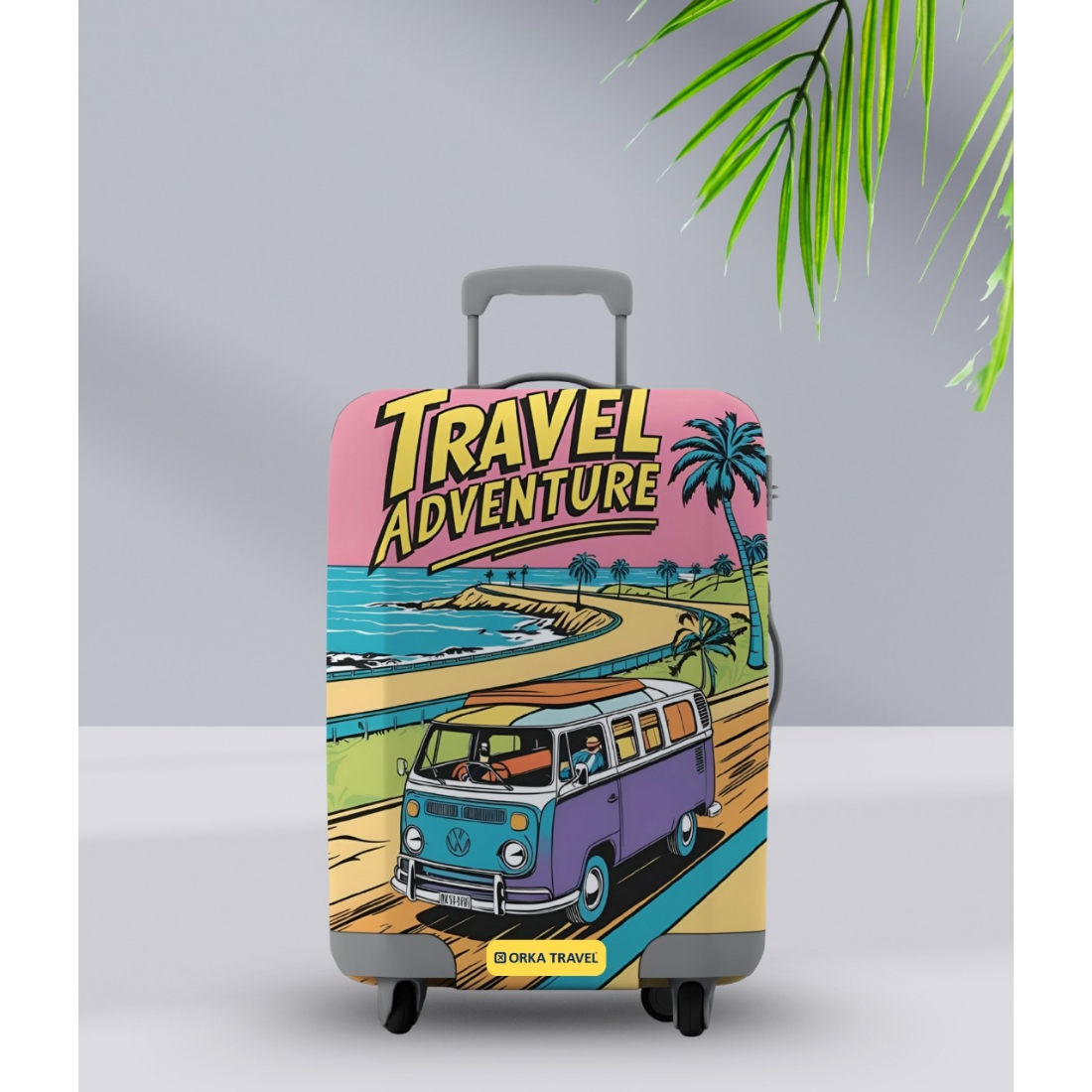 Orka Travel Digital Printed Spandex Fabric Luggage Sleeve Cover (D4)